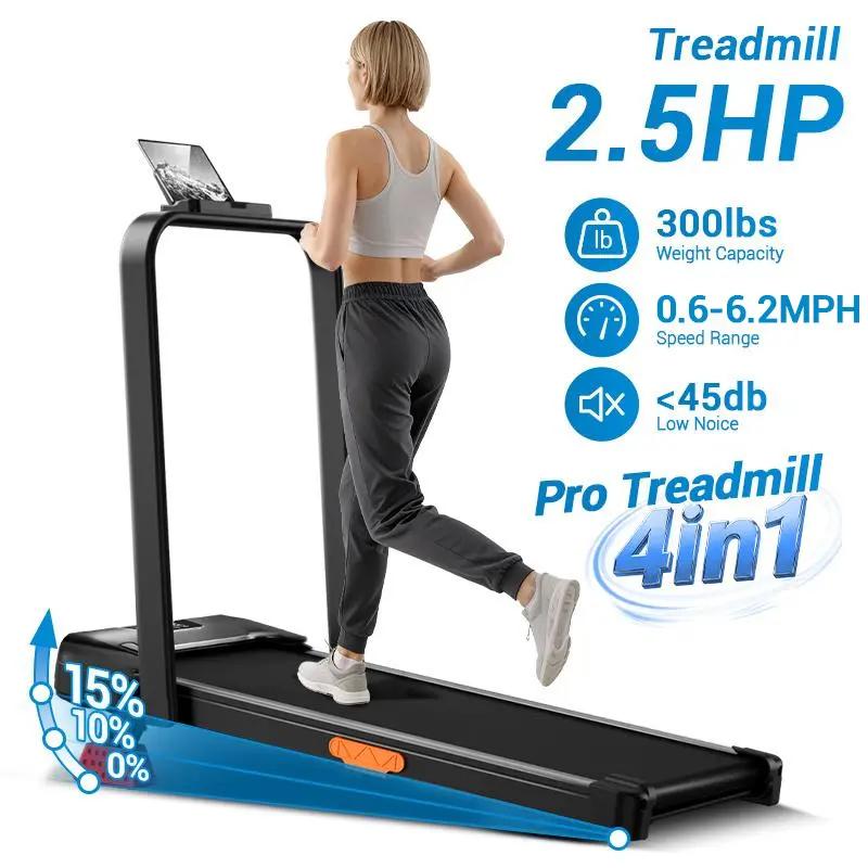 UMAY incline treadmill 15%, 10 km/h, – Lightweight Walking Pad for Home & Office with Diamond Pattern Running Belt and LED Display, quieter 3.0 hp engine, load-bearing up to 159 kg