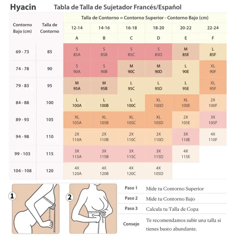 【Best Seller】Hyacin Sujetador Push-Up para Mujer | Sin Aros Sin Costuras Sin Varillas, Bandas de Gel Anti-Deslizamiento Tirantes Ajustables Tejido Transpirable, Alisa & Realza Busto Anti-Fuga Lateral Cobertura Completa para Tallas Plus Tshirt Bra