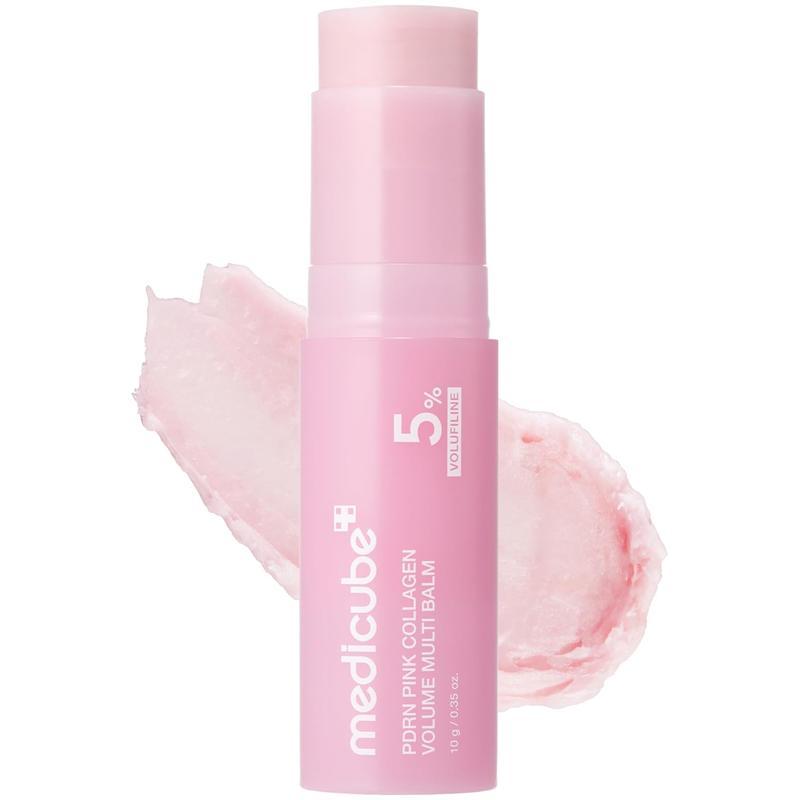 [medicube Oficial] Bálsamo Multiuso Voluminizador PDRN Rosa Colágeno | 5% Volufiline, PDRN, NAD en Barra | Ayuda con la Apariencia de Líneas Finas, Cuidado de Firmeza, Antiedad | Para Ojos, Cuello, Frente, Líneas de la Sonrisa, Líneas de los Labios