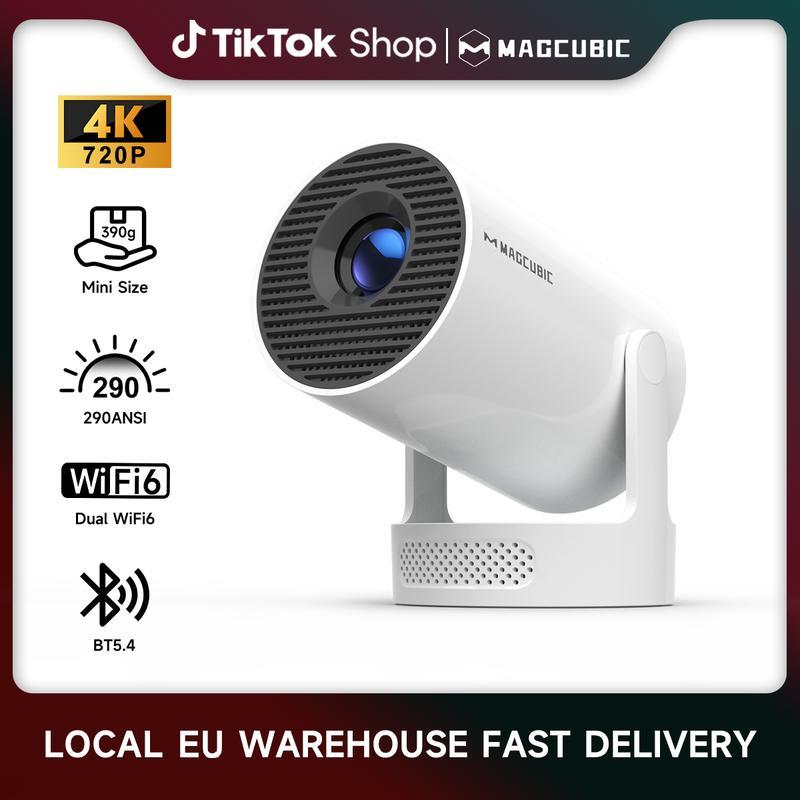 Magcubic HY300Pro+ Προβολέας 290ANSI Android 11 WiFi 6 Bluetooth 5.4 Αποκωδικοποίηση 4K Φυσική Ανάλυση 1280×720P Αναλογία Προβολής 0.8:1 Ενσωματωμένο Ηχείο Allwinner H713 Μίνι Έξυπνος Φορητός Προβολέας