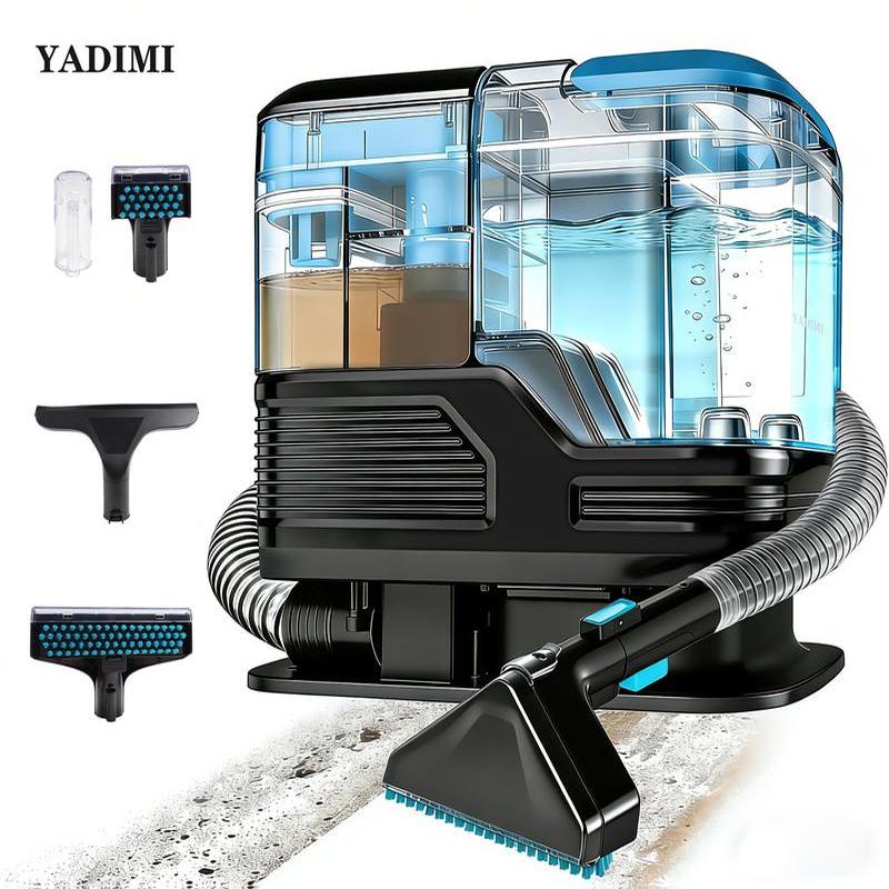 YADIMI Upholstery Cleaner, 1.7 L clean water removable tank and 1 L wastewater tank, quick spill and stain cleaning, pet dirt, 530 W power