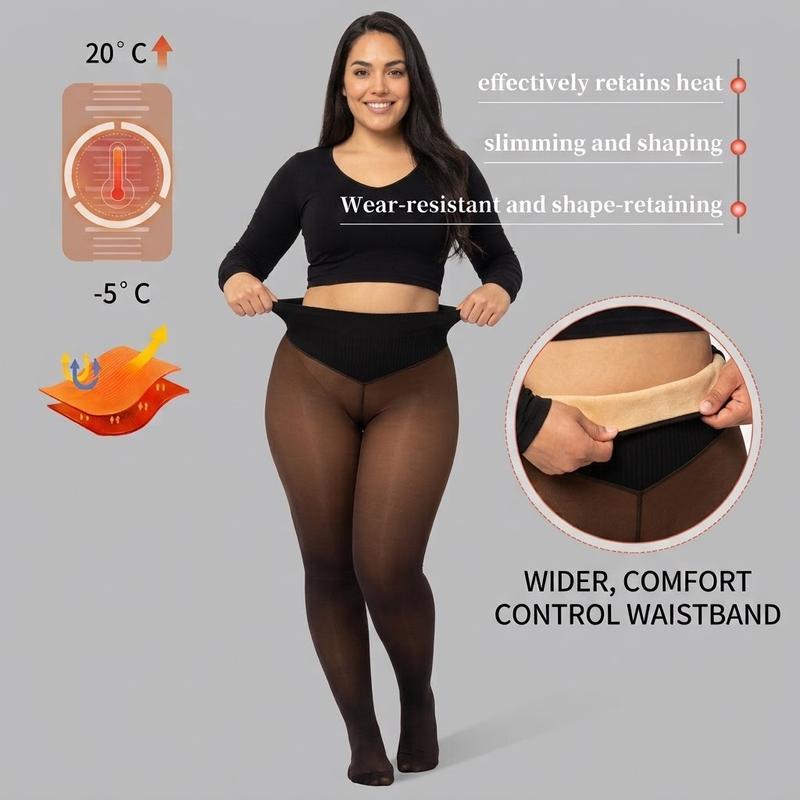 NEW COMPRESSION BAND & ONE SEAM OPTION! THE ORIGINAL MAGIC FLEECE LINED LEGGINGS - XS TO 3XL - 4 SHADES - CLOSED FOOT - Fleece Tights Available in Plus Size and Light to Brown Fur