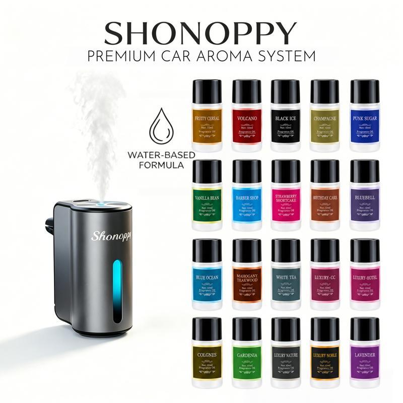 Shonoppy – Αρωματικό χώρου, 20 μπουκάλια φυσικού αρωματικού χώρου με 3 ρυθμιζόμενα επίπεδα έντασης, αξεσουάρ για τον εσωτερικό χώρο του οχήματος, ιδανική ιδέα δώρου, μπορεί να χρησιμοποιηθεί με υγραντήρες