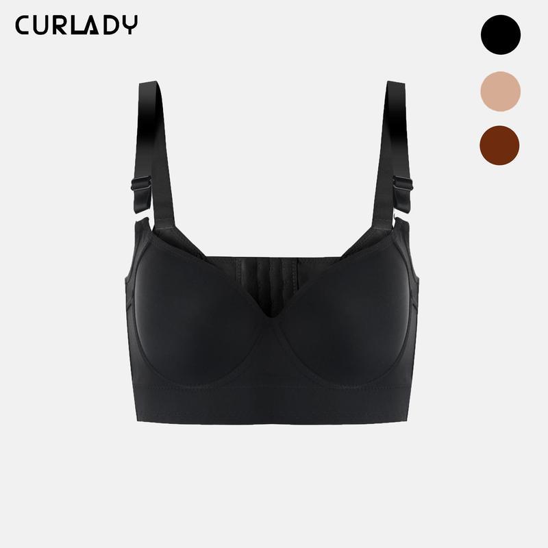 【Curlady】 Rugvervlakkende damesbodemboezem met verhoging, extra grote maat, verbergt rugvet, geen ondergoed, eenvoudig draadloos, 3/4 bedekking, comfortabele naadloze bodemboezem
