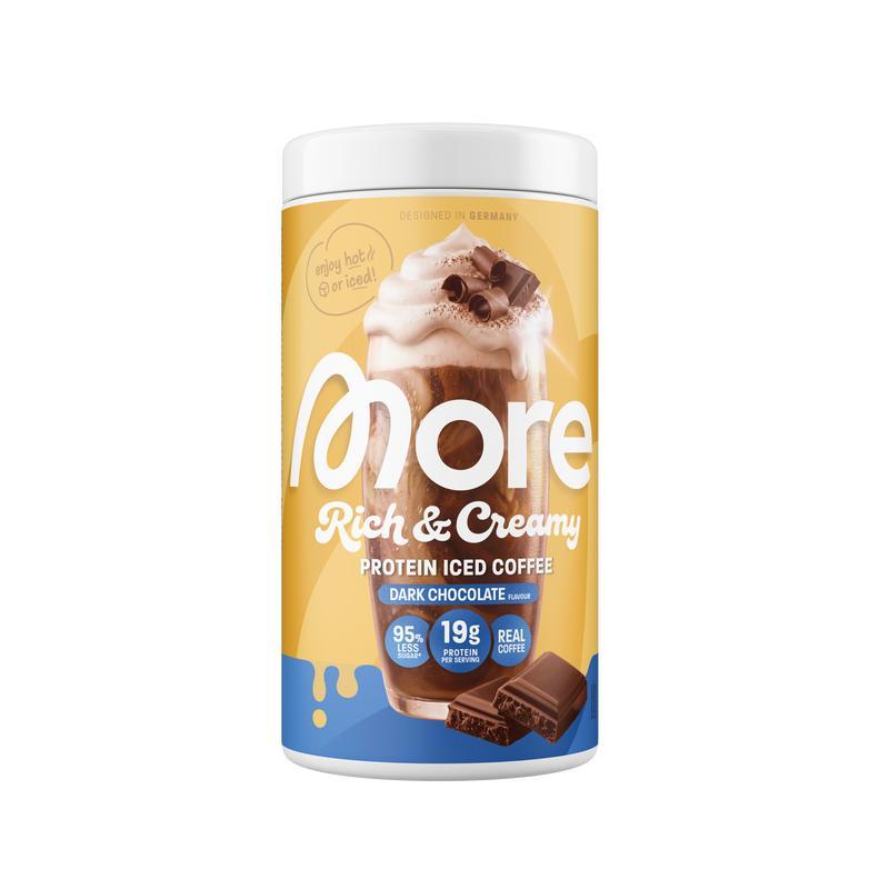 More Nutrition Rich & Creamy Protein Iced Coffee 500 g – Cremiges Protein Kaffeepulver für Heiß und Kaltgetränke