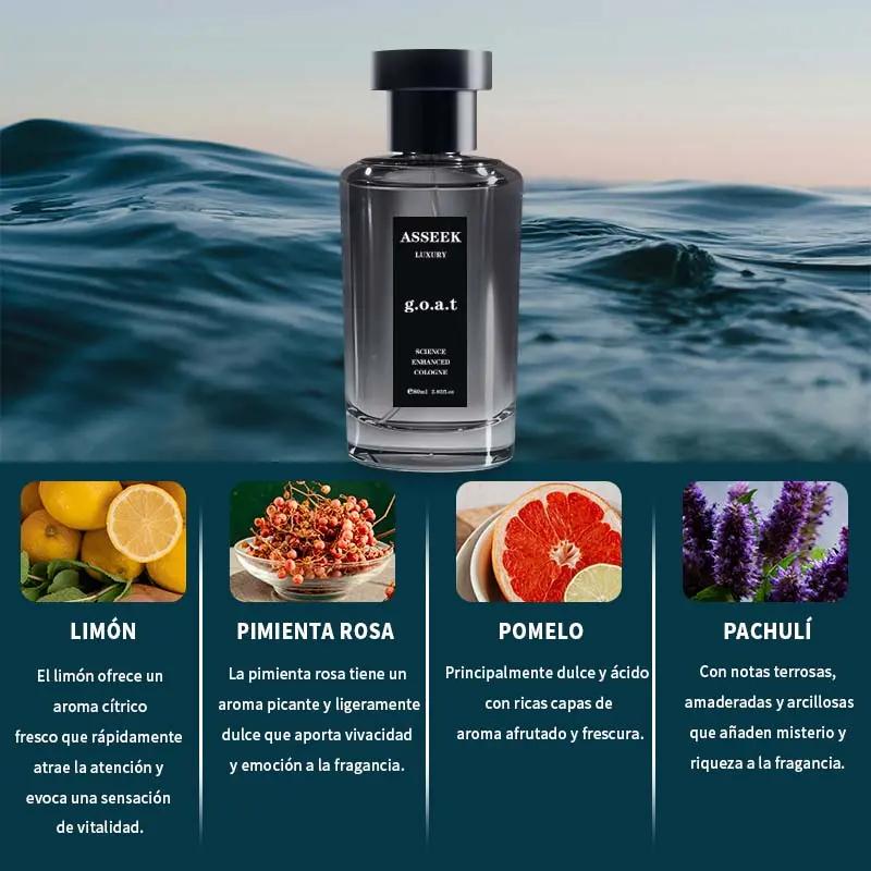 ASSEEK-Perfume de hombre marino de medianoche, fragancia de ámbar Woody de 80ml, Eau deParfum, regalo de Colonia de larga duración, Edp Intense