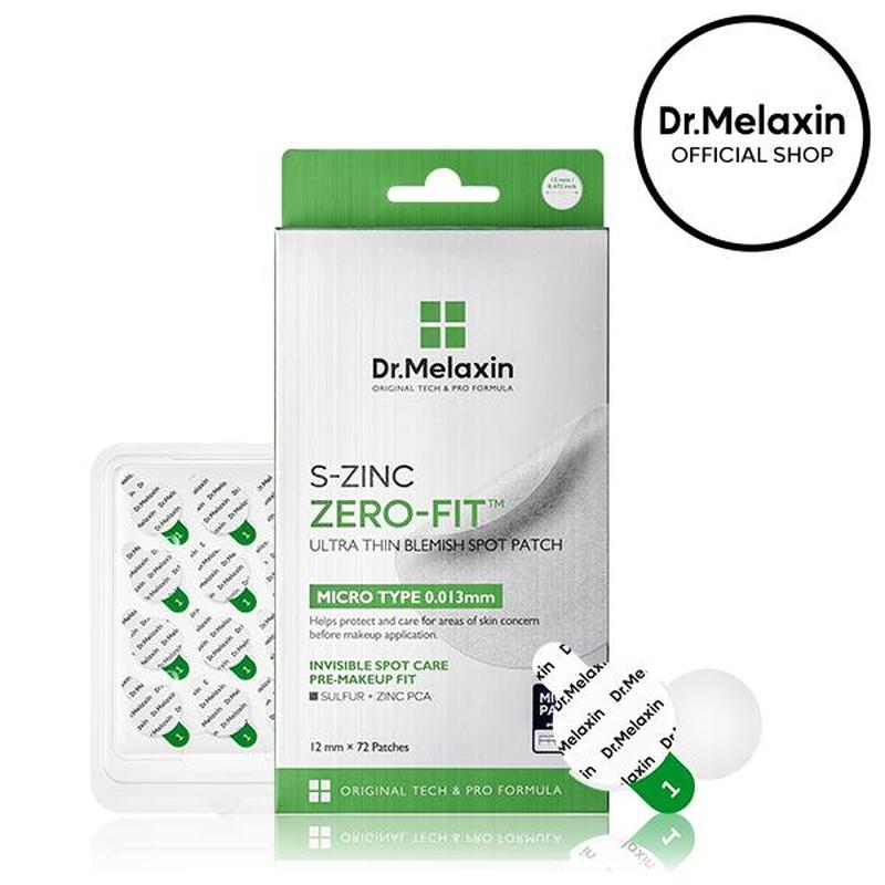 [Dr.Melaxin Official] Zero-Fit Blemish & Dark Spot Patch Duo 72 Patches × 2 | S-ZINC + Mela-C·E Ultra Thin Spot Patches with Salicylic Acid, Acne Care, Sulfur, Vitamin C & Niacinamide